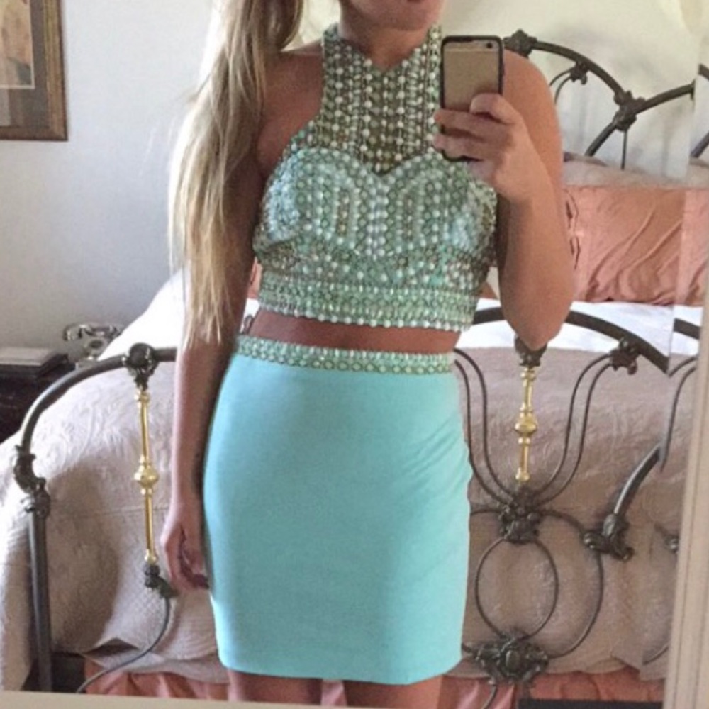 Rachel Allan Two-Piece dress Beaded Dress
